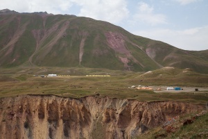 Tulpar kol and surrounding hills