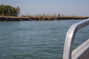 Boat tour on Okavango river