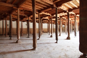 Wooden columns of Dzhuma Mosque