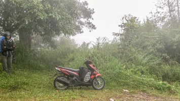 Scootering in the rain